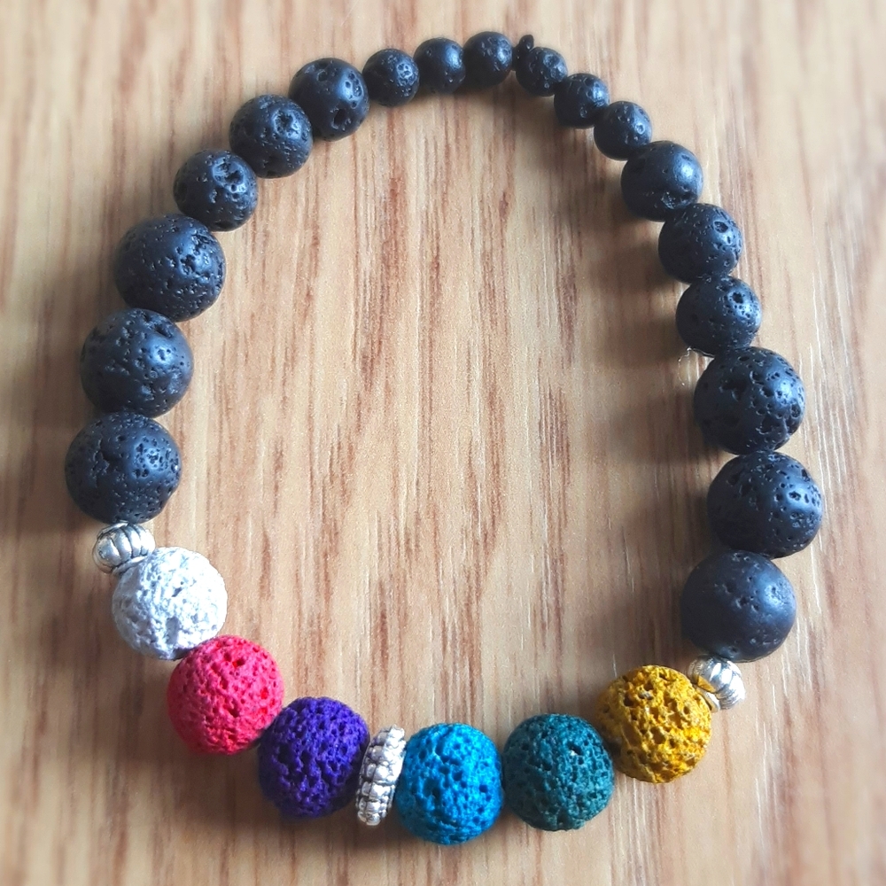 Custom chakra lava stone bracelets